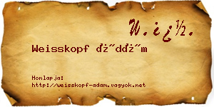 Weisskopf Ádám névjegykártya
